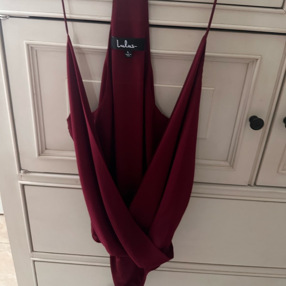 Burgundy body suit